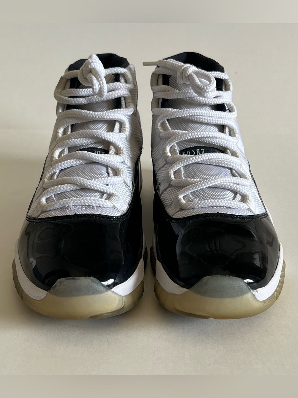 Air Jordan 11 Retro “CONCORD” White and Black Textile Sneakers
